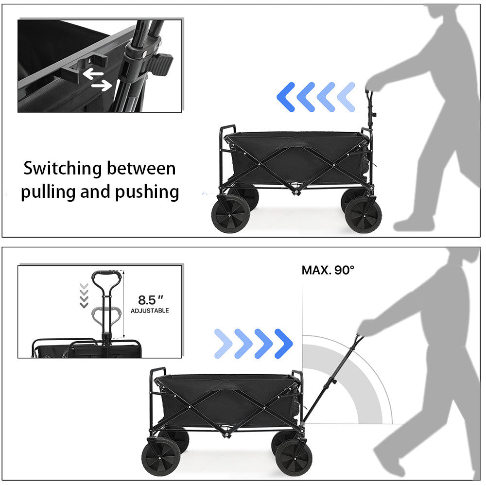 Nomadix Heavy Duty Foldable Camping Trolley—Rugged Utility for Outdoor Adventures