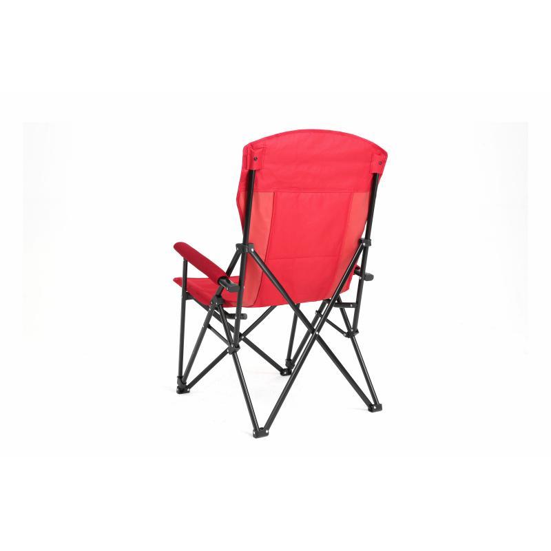 High Back Heavy Duty Red Portable Foldable Lawn Chair With Cup Holder