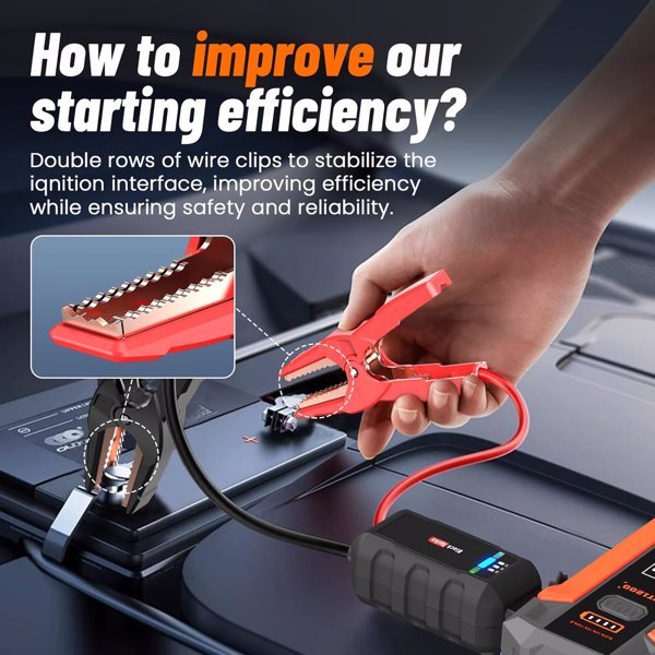 Portable Jump Starter - Power Bank, 12000mAh, 12V Model UT1200,