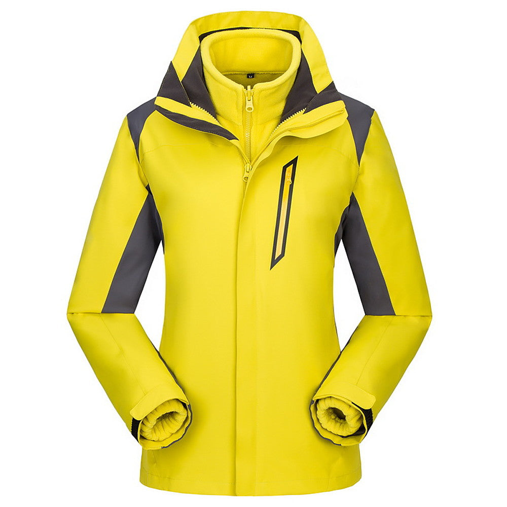 Women's Hiking Jacket Winter Outdoor Patchwork Waterproof Windproof Warm Comfortable Top Camping / Hiking / Caving Traveling Winter Sports Sky Blue / Fuchsia / Yellow / Red
