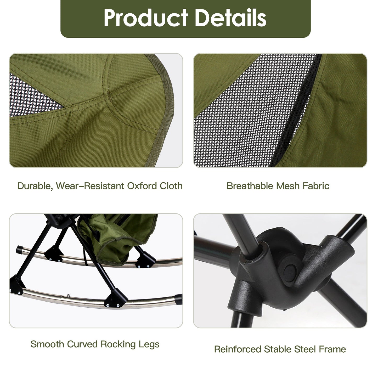 Portable Rocking Chair for Camping & Trave