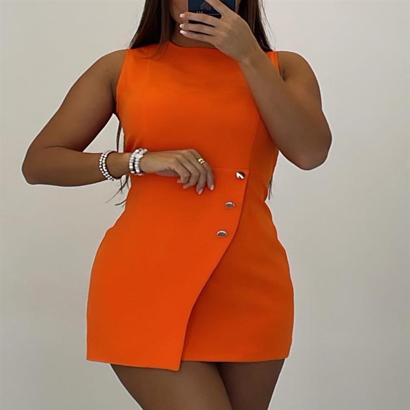 Women’s Bodycon Asymmetric Slim-Fit Mini Dress