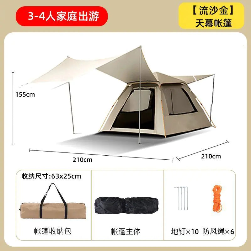 Winter Camping Tent for 5 People, Waterproof Set