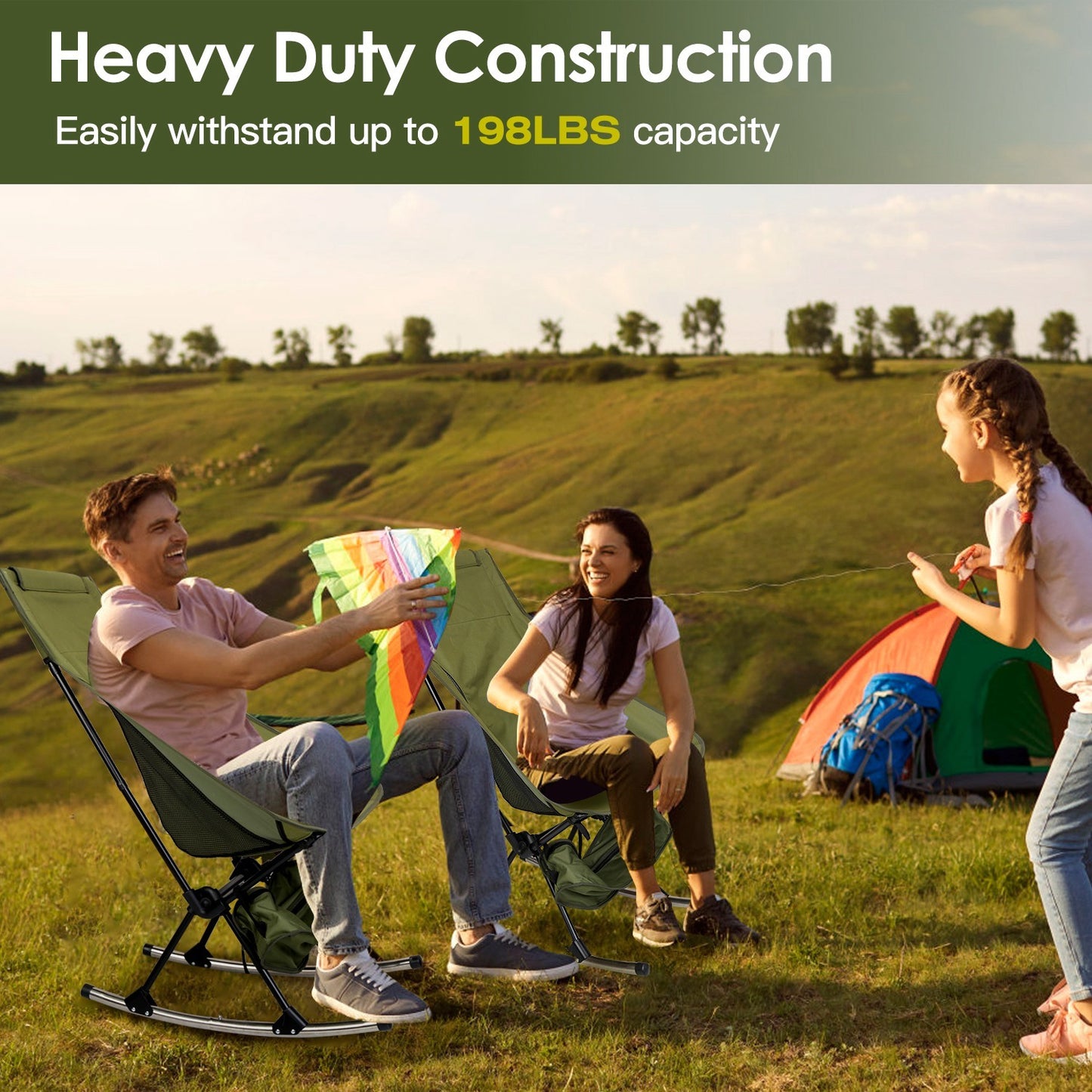 Portable Rocking Chair for Camping & Trave