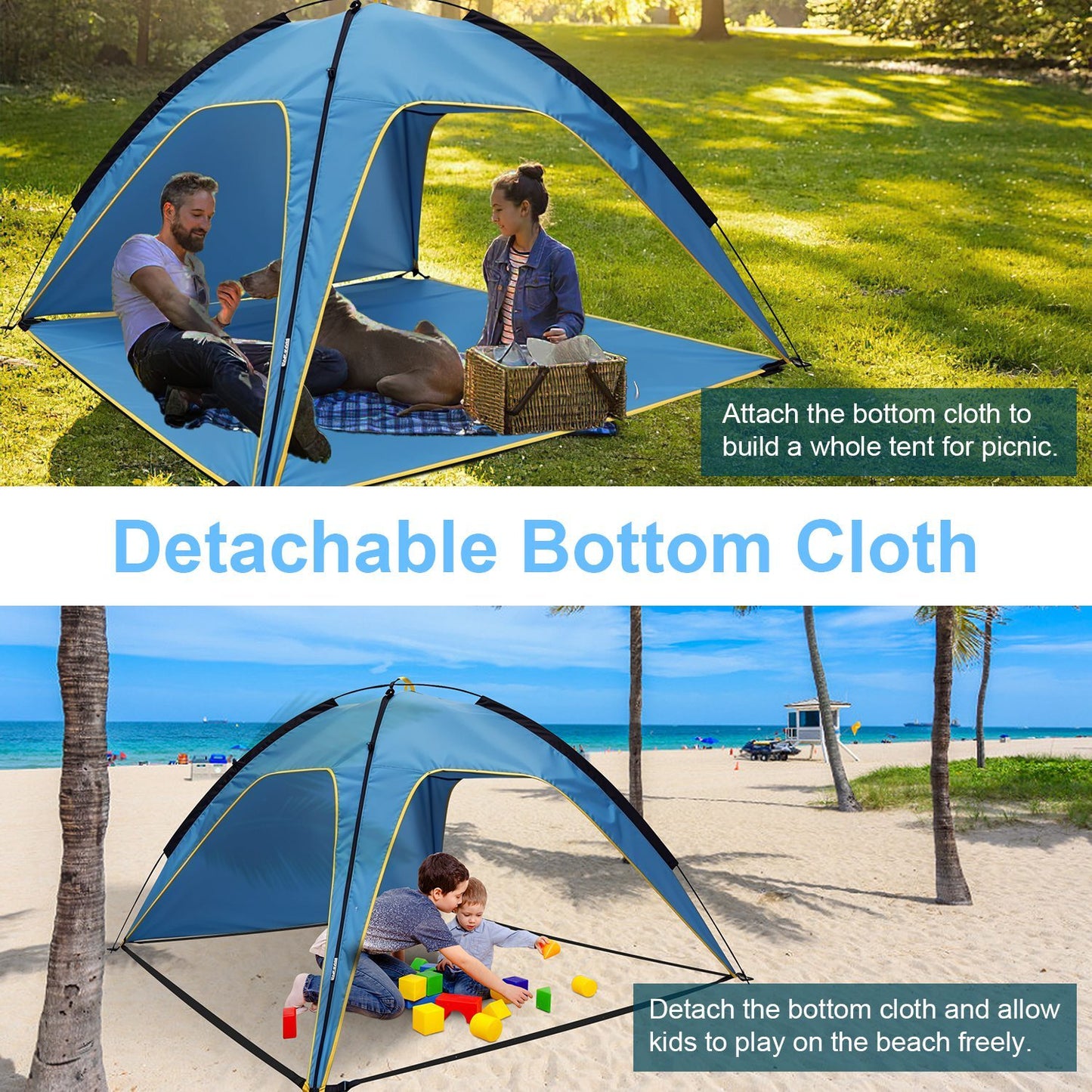 4–6 Person Beach Tent Canopy – UPF50