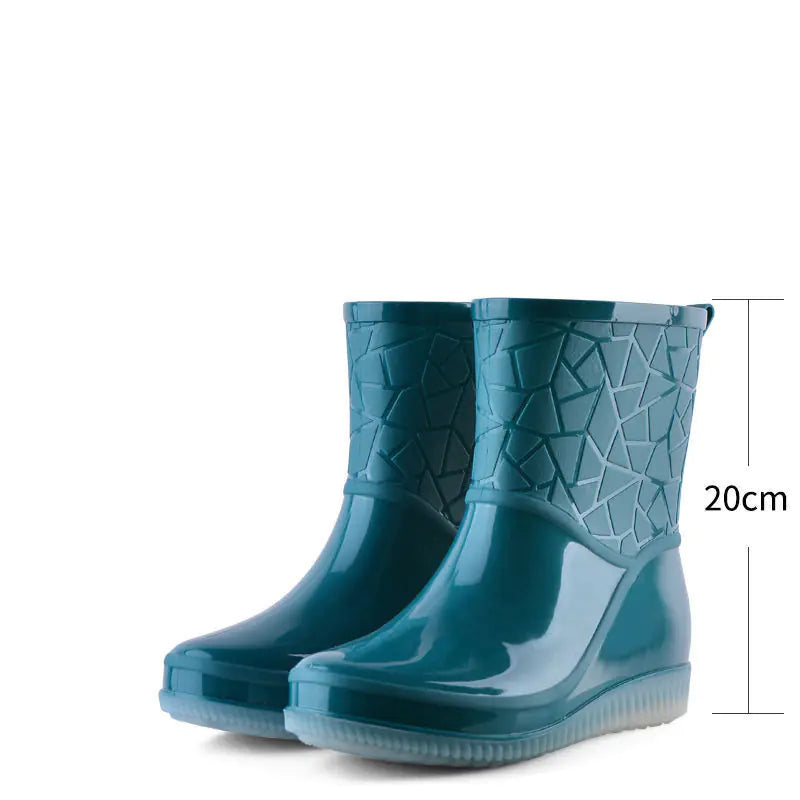Mid-Low Fleece Women's Rain Boots