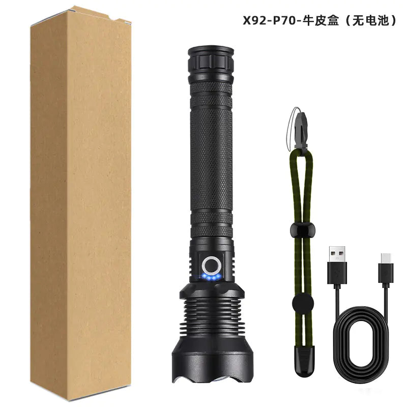 X92 Power Beam USB Flashlight
