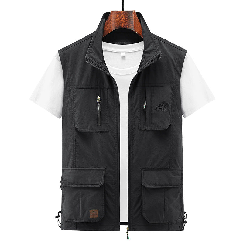 Men's Thin Outdoor Multi-pocket Mesh Vest