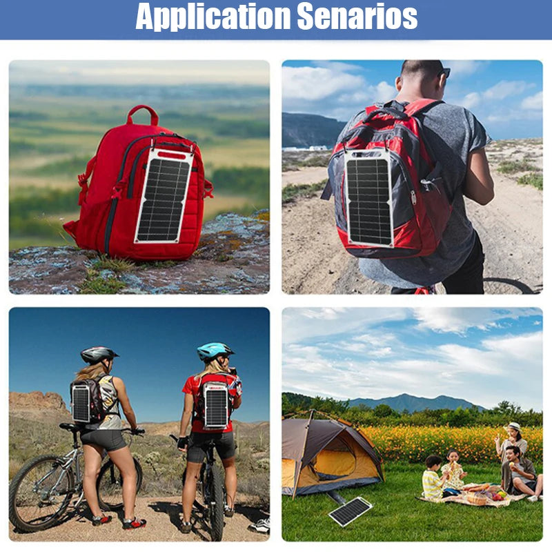 30W Solar Panel with USB Type-C – Waterproof & Portable Charger for Outdoor Adventures