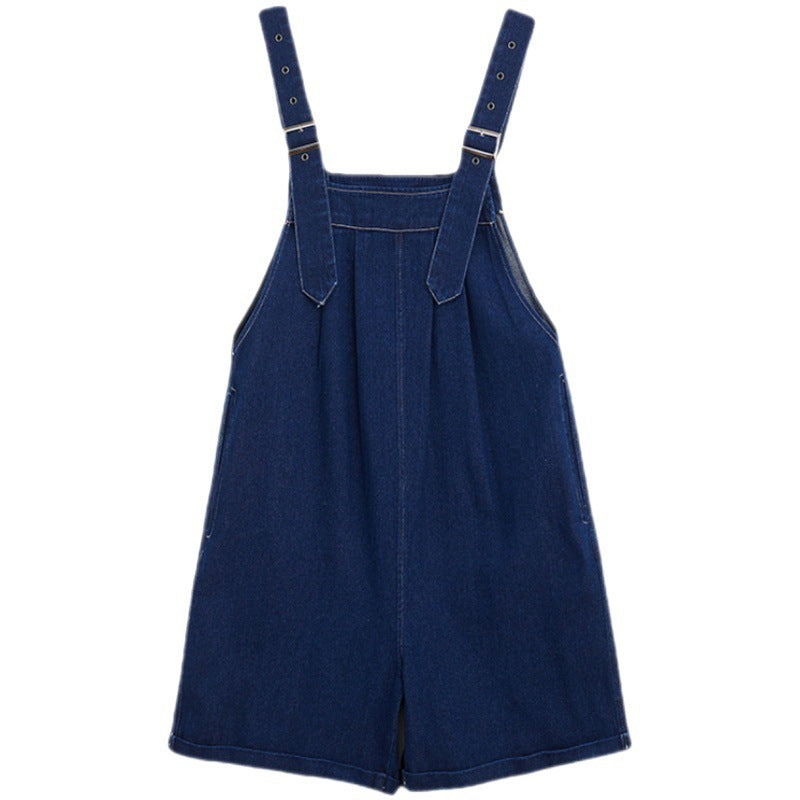 Over Size Denim Overall Shorts β Adjustable Straps, Casual Streetwear Fit for Women