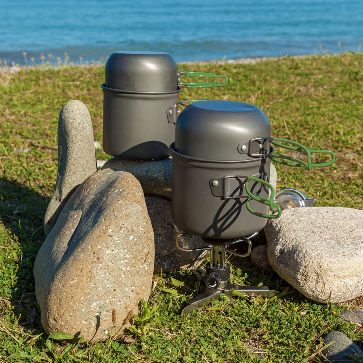 8-Piece Aluminum Camping Cookware Set
