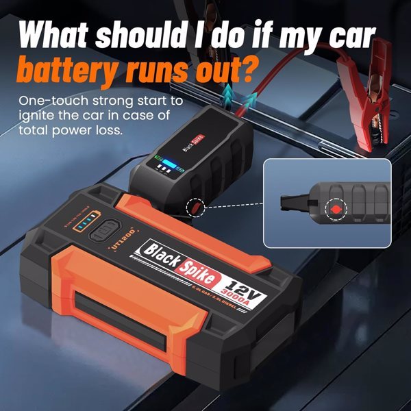 Portable Jump Starter - Power Bank, 12000mAh, 12V Model UT1200,