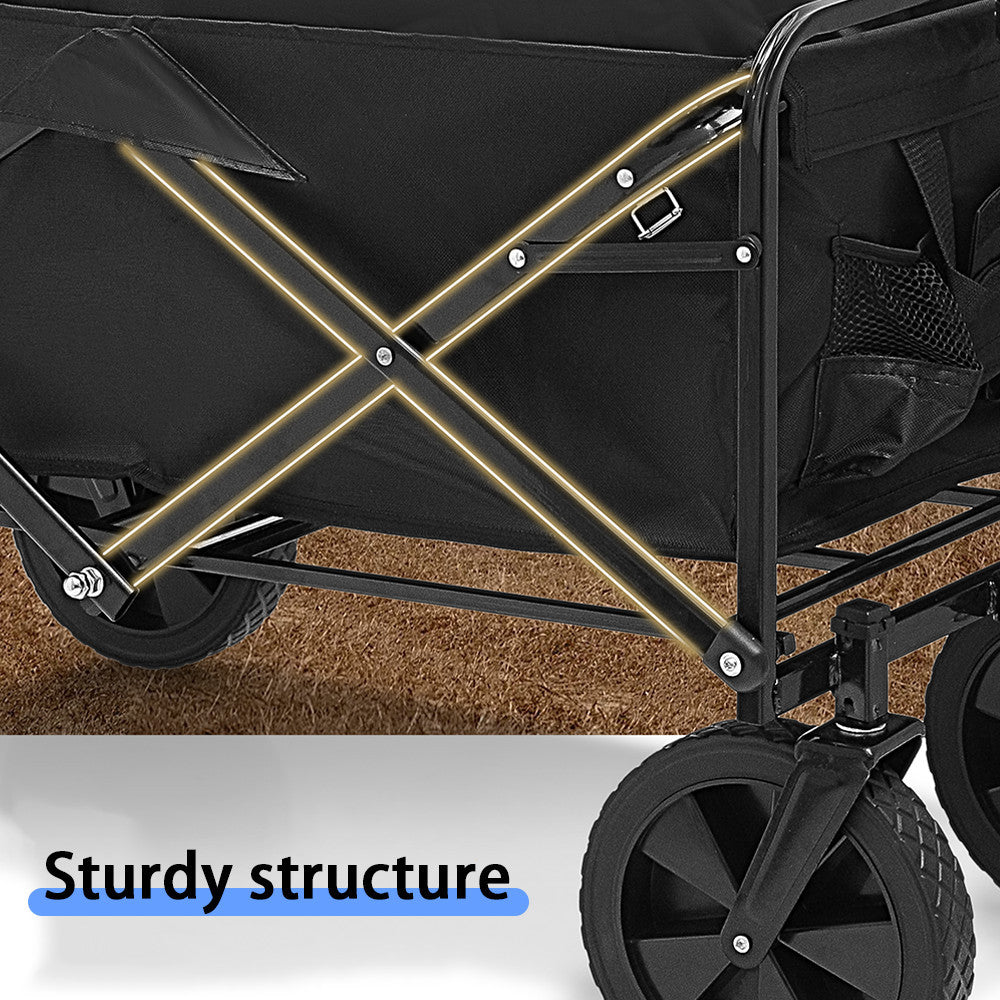 Nomadix Heavy Duty Foldable Camping Trolley—Rugged Utility for Outdoor Adventures