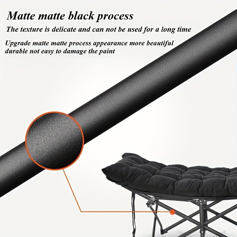 Black Heavy Duty Camp Cot with Storage Bag