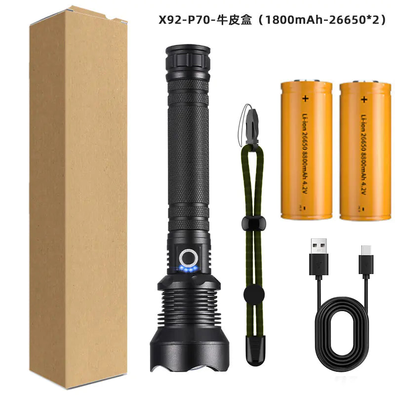 X92 Power Beam USB Flashlight
