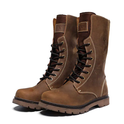 Unisex All-Weather Leather Hiker Boots