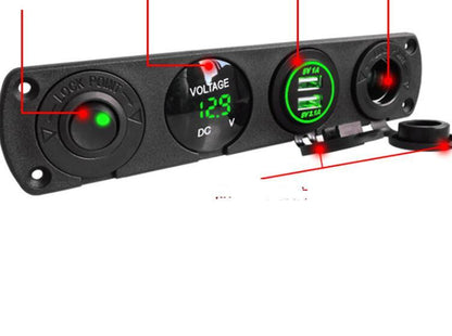 Four-in-one Blue Light USB Socket For Car And Boat