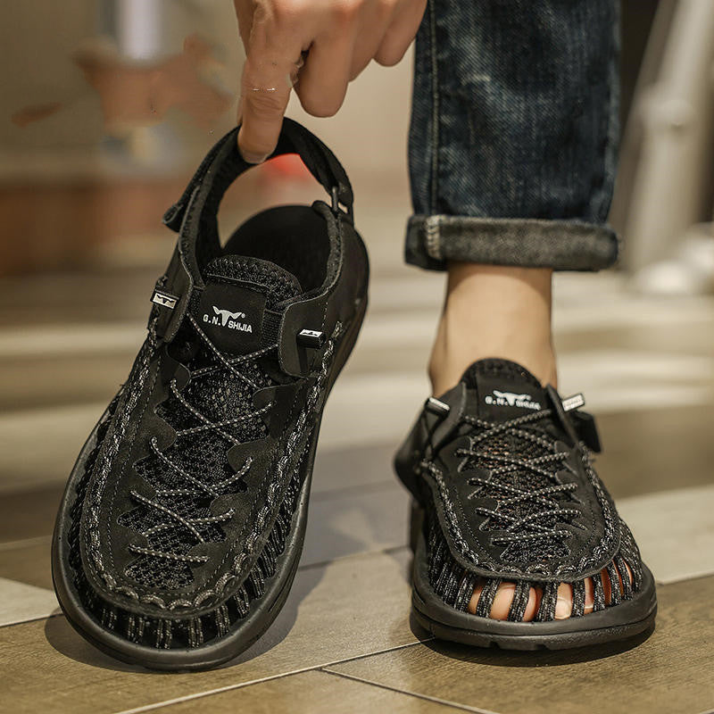 Men's Summer Woven Hollowed Sports Outdoor Trekking Shoes Sandals