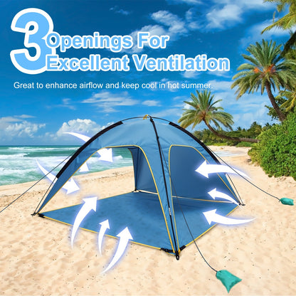 4–6 Person Beach Tent Canopy – UPF50