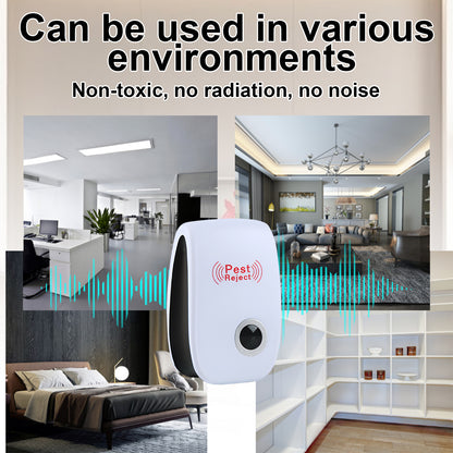 Jue-Fish Ultrasonic Pest Repeller, Mosquito Repellent Household Mosquito Repellent Cockroach Repellent Mouse Repellent Plug-In Intelligent Night Light