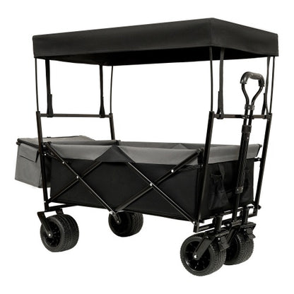 Nomadix 480Lbs Collapsible Wagon with Canopy – All-Terrain Utility with Mosquito Net