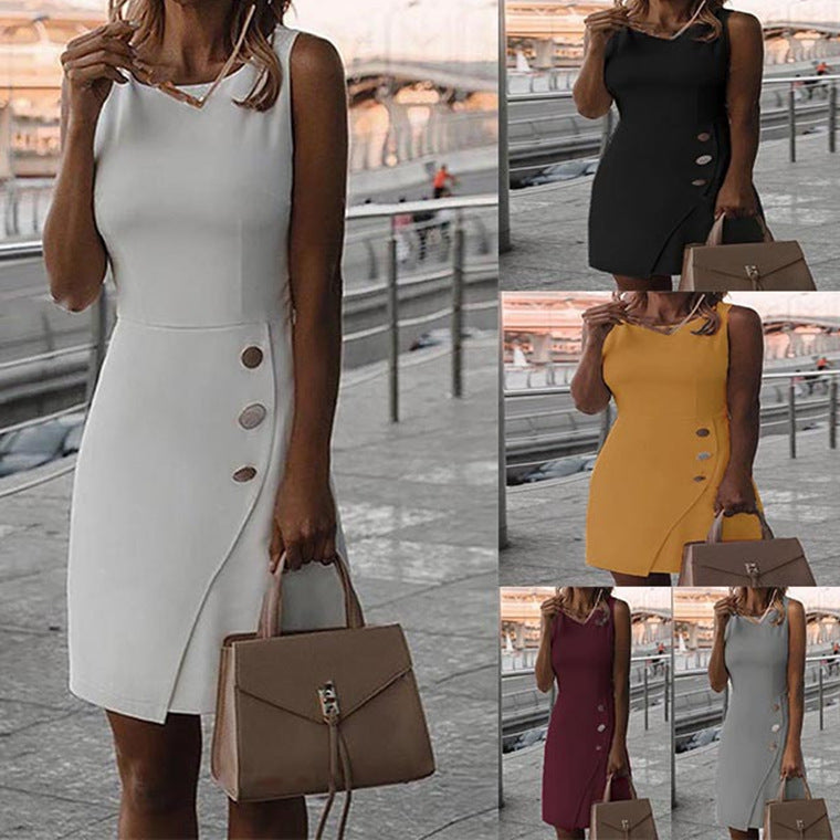 Nomadix Chic and Classic Button Pencil Mini Dress