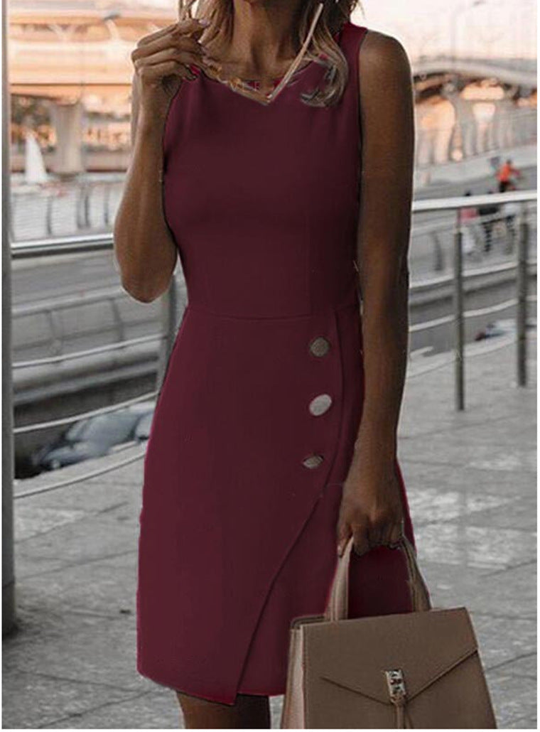 Nomadix Chic and Classic Button Pencil Mini Dress