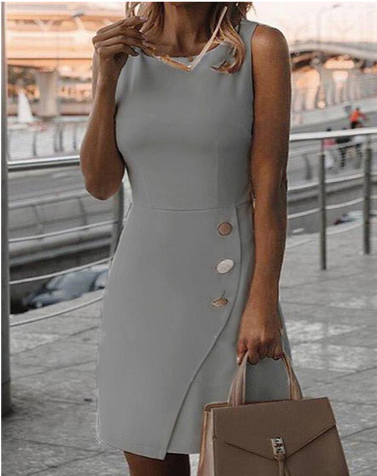 Nomadix Chic and Classic Button Pencil Mini Dress