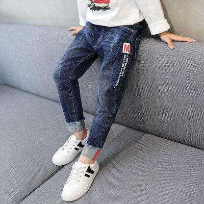 Boys’ Classic Denim Jeans – Casual Long Pants for Kids (Ages 5–13)