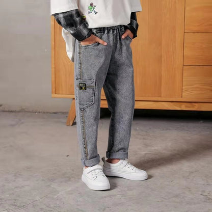 Boys’ Classic Denim Jeans – Casual Long Pants for Kids (Ages 5–13)