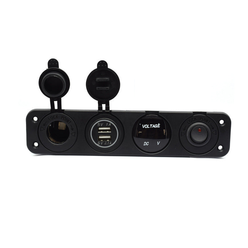 Four-in-one Blue Light USB Socket For Car And Boat