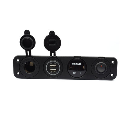 Four-in-one Blue Light USB Socket For Car And Boat
