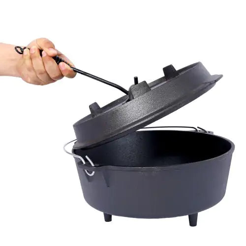 Outdoor Camping Deep Cast Iron Pot / Dutch Oven