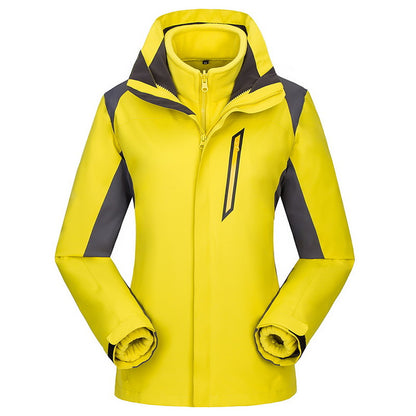 Women's Hiking Jacket Winter Outdoor Patchwork Waterproof Windproof Warm Comfortable Top Camping / Hiking / Caving Traveling Winter Sports Sky Blue / Fuchsia / Yellow / Red