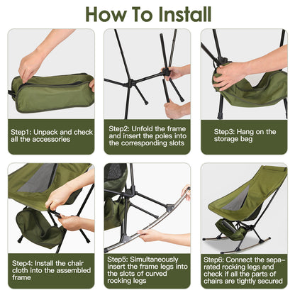 Portable Rocking Chair for Camping & Trave