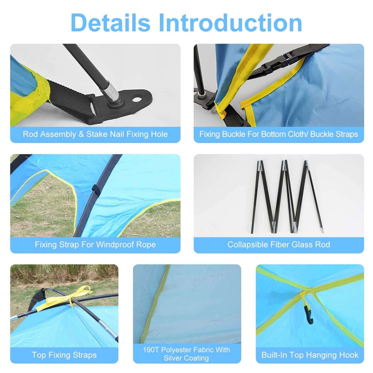 4–6 Person Beach Tent Canopy – UPF50