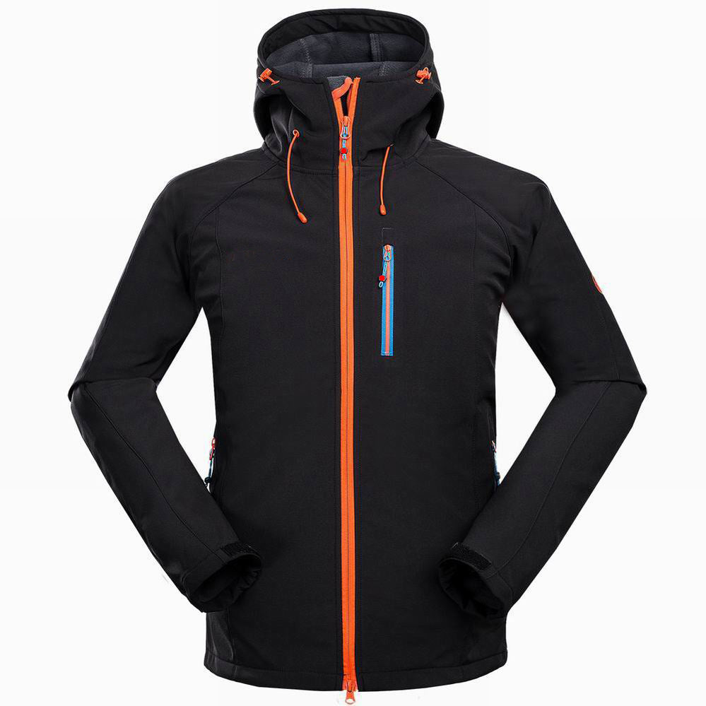 Men’s Soft Shell Outdoor Jacket – Windproof & Water-Resistant for Hiking, Camping & Sports