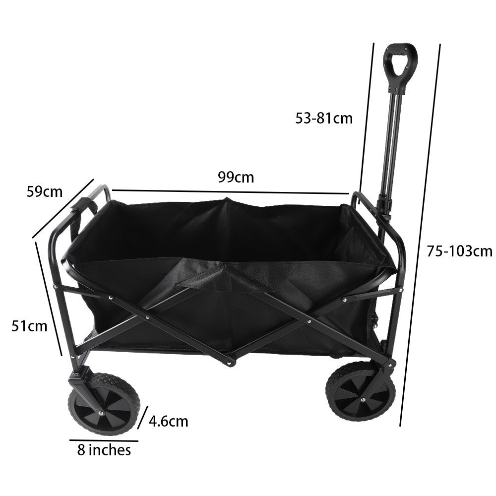 Nomadix Heavy Duty Foldable Camping Trolley—Rugged Utility for Outdoor Adventures