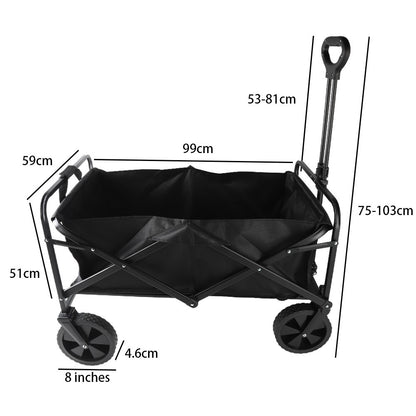 Nomadix Heavy Duty Foldable Camping Trolley—Rugged Utility for Outdoor Adventures