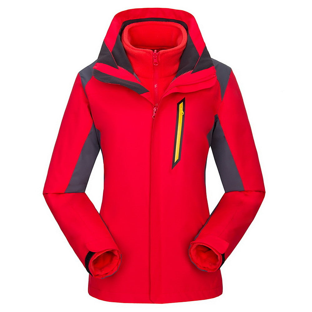Women's Hiking Jacket Winter Outdoor Patchwork Waterproof Windproof Warm Comfortable Top Camping / Hiking / Caving Traveling Winter Sports Sky Blue / Fuchsia / Yellow / Red