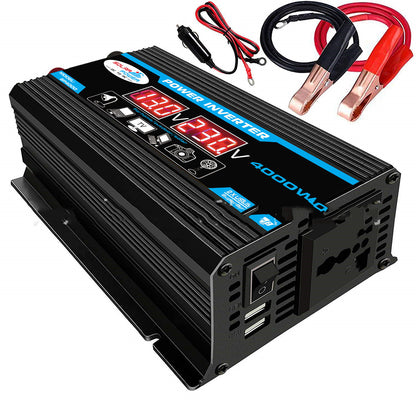Inverter 12V300W Dual USB Voltage Display