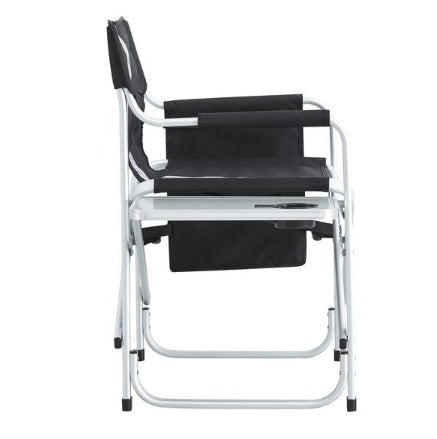 1-piece Upholstered Folding Outdoor Chair With Side Table And Storage Bag
