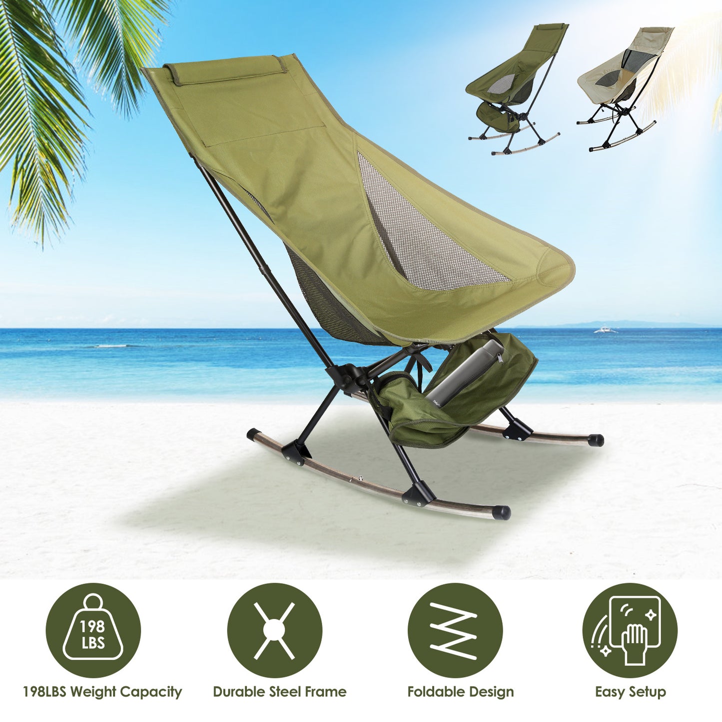 Portable Rocking Chair for Camping & Trave