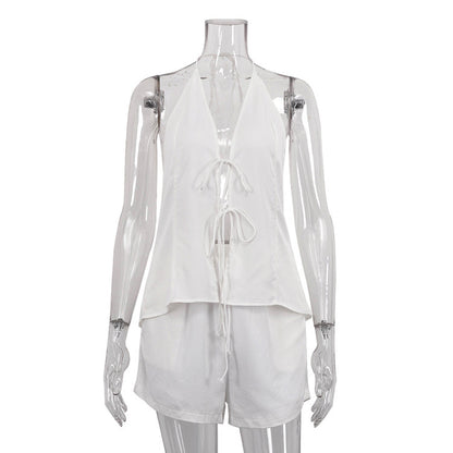 Fashion Personality Women's Halter Two-piece Set