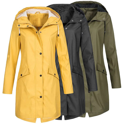 Women's Waterproof Windproof Hiking Rain Jacket