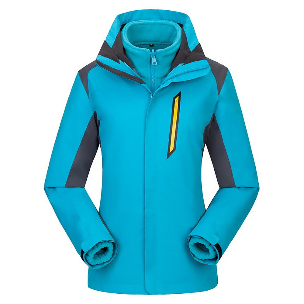 Women's Hiking Jacket Winter Outdoor Patchwork Waterproof Windproof Warm Comfortable Top Camping / Hiking / Caving Traveling Winter Sports Sky Blue / Fuchsia / Yellow / Red