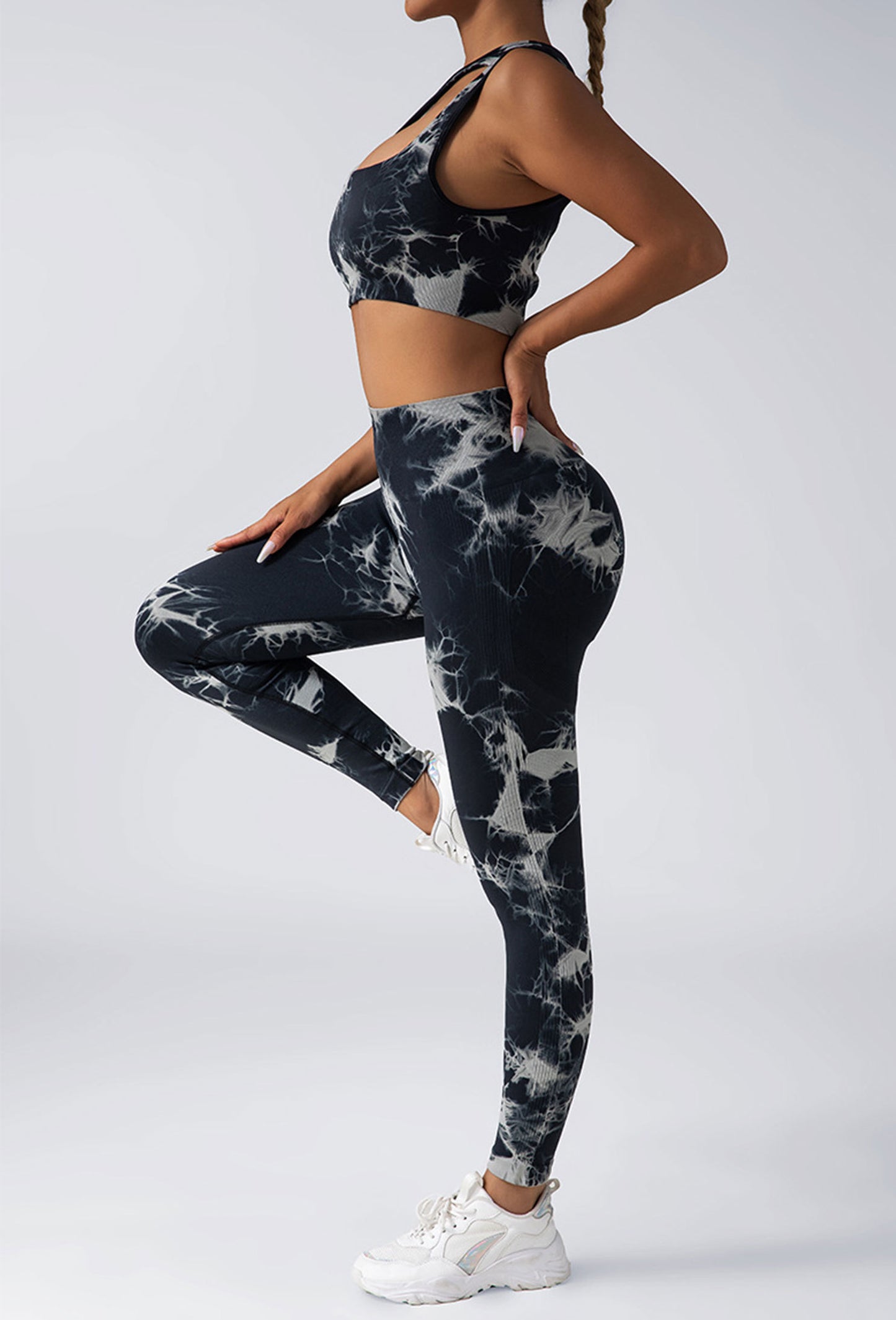 Women’s Scrunch Gym Tights – High Waist, Butt Enhancing, Tie-Dye Activewear