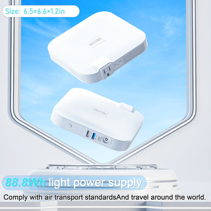 99.9W Camping Power Station | 88.8Wh 24000mAh Portable Power Bank with AC/DC/USB Outputs