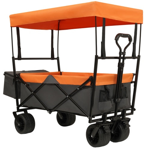 Nomadix 480Lbs Collapsible Wagon with Canopy – All-Terrain Utility with Mosquito Net