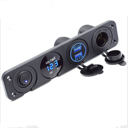 Four-in-one Blue Light USB Socket For Car And Boat